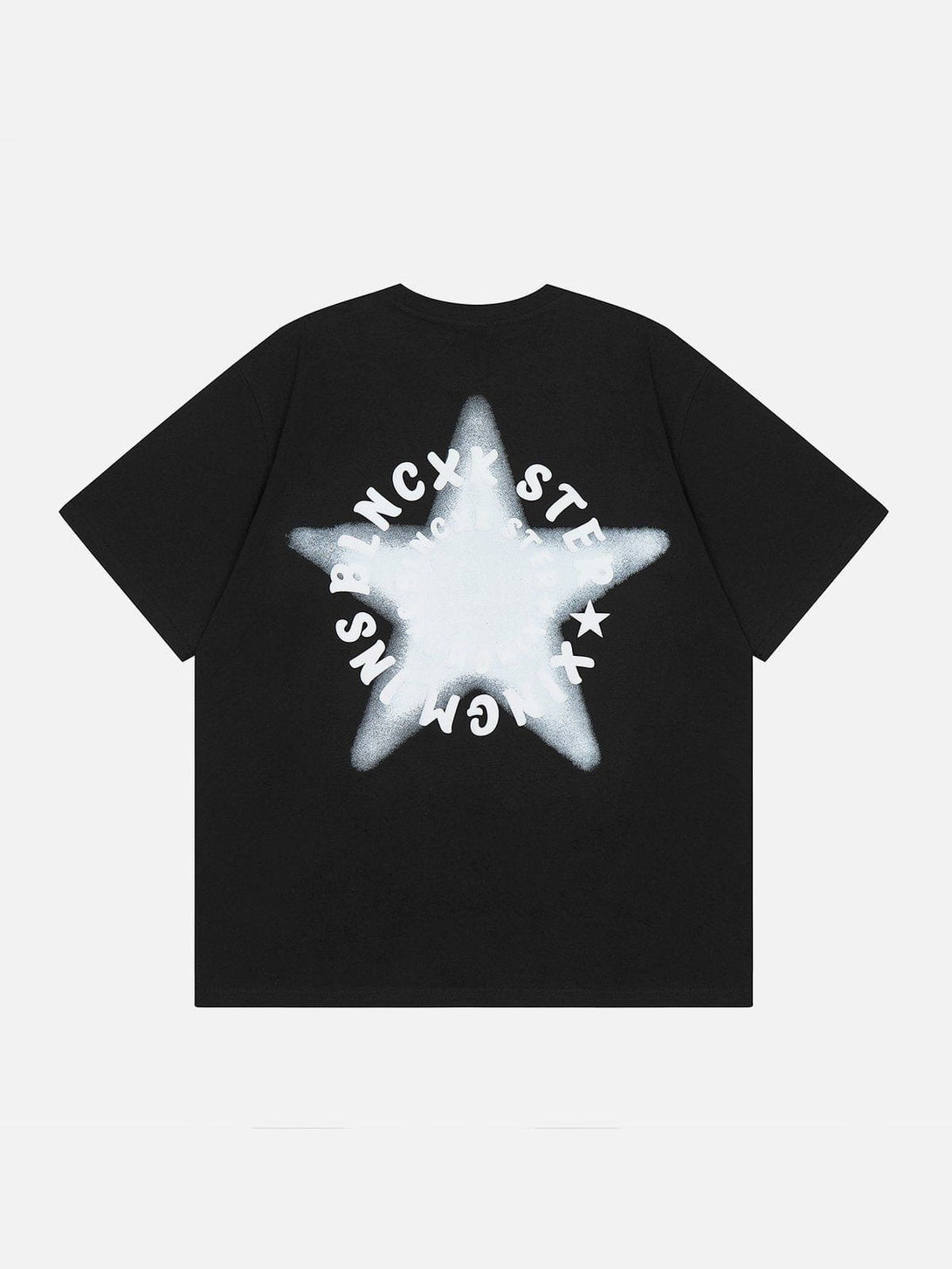 Majesda® - Gradient Star Ring Letter Tee- Outfit Ideas - Streetwear Fashion - majesda.com