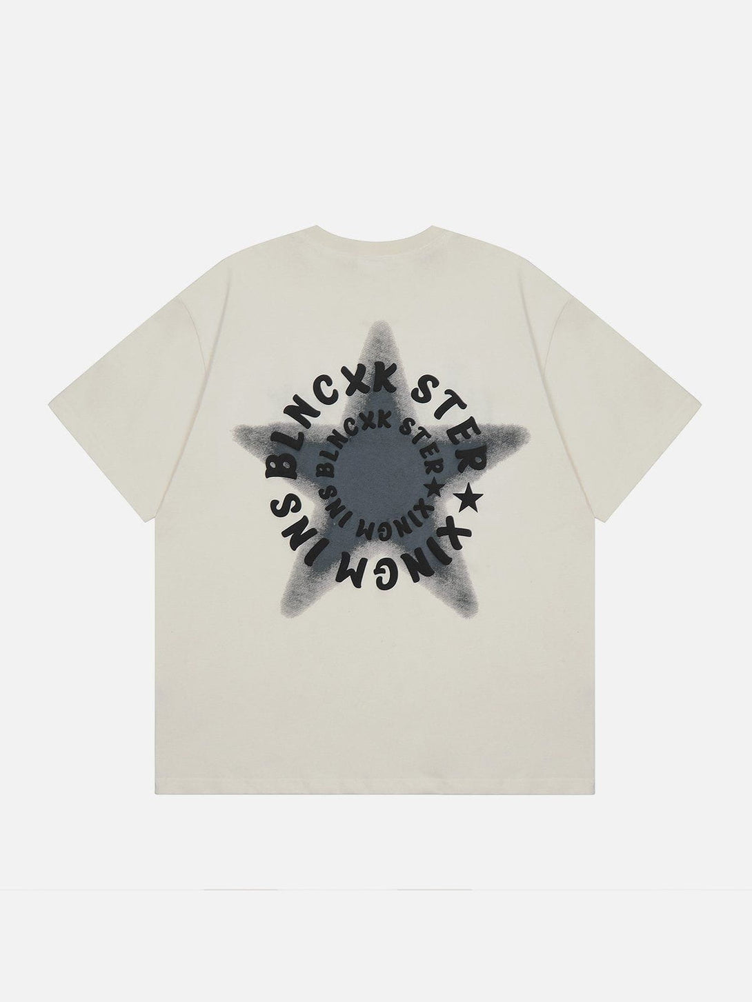 Majesda® - Gradient Star Ring Letter Tee- Outfit Ideas - Streetwear Fashion - majesda.com