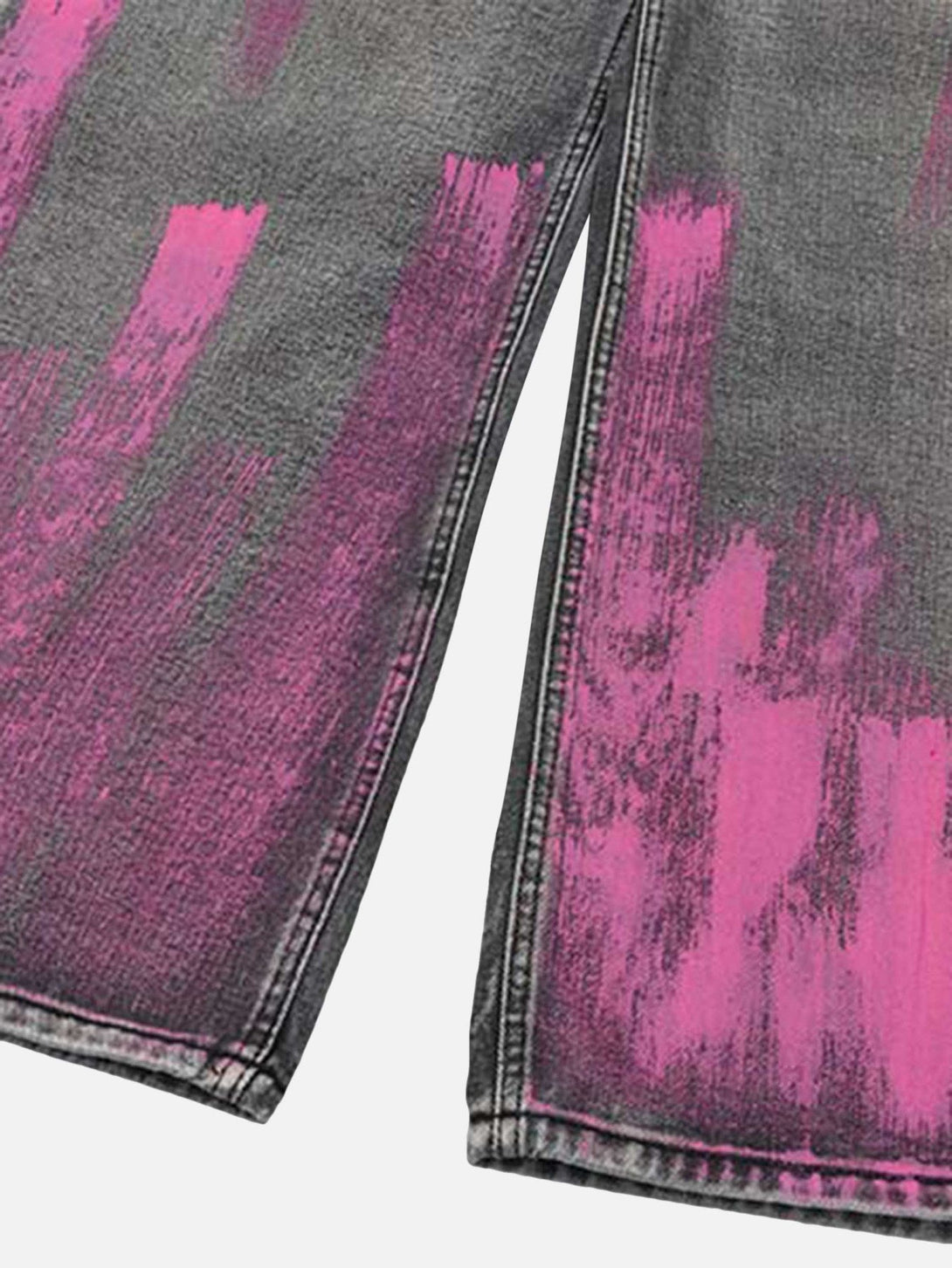 Majesda® - Graffiti Airbrushed Washed And Distressed Jeans - 1886- Outfit Ideas - Streetwear Fashion - majesda.com