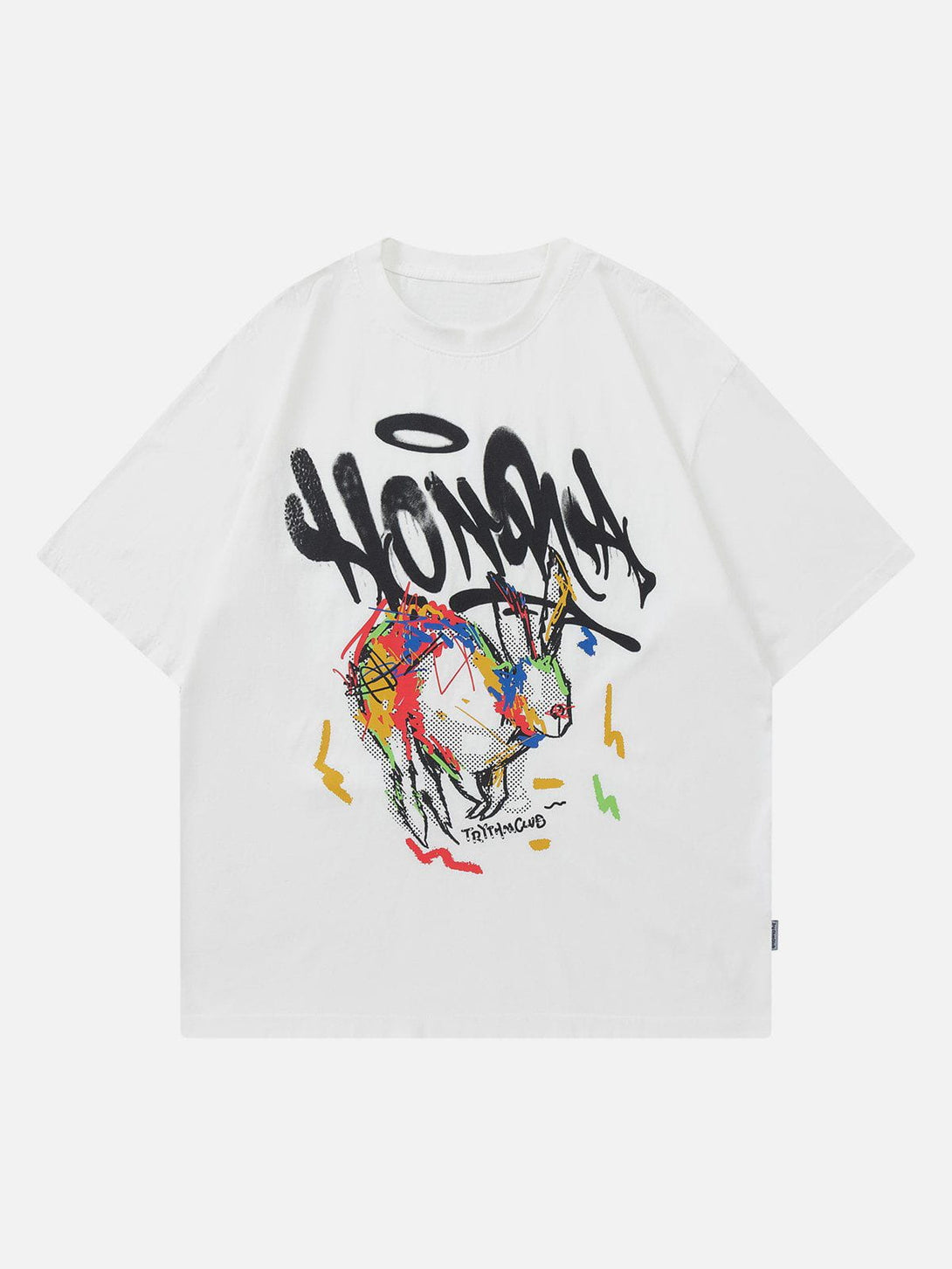 Majesda® - Graffiti Print Tee- Outfit Ideas - Streetwear Fashion - majesda.com