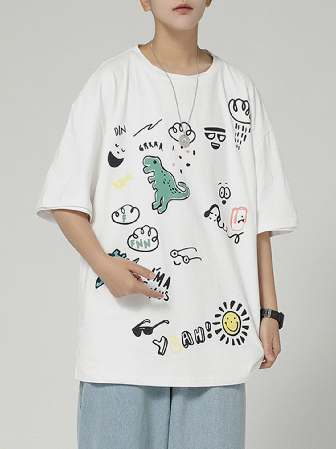 Majesda® - Graffiti Weather Element Tee- Outfit Ideas - Streetwear Fashion - majesda.com