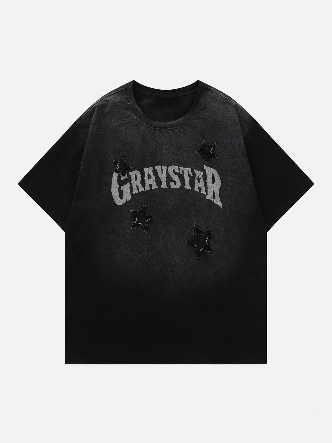 Majesda® - Graystar Patch Gradient Vintage Washed Tee- Outfit Ideas - Streetwear Fashion - majesda.com