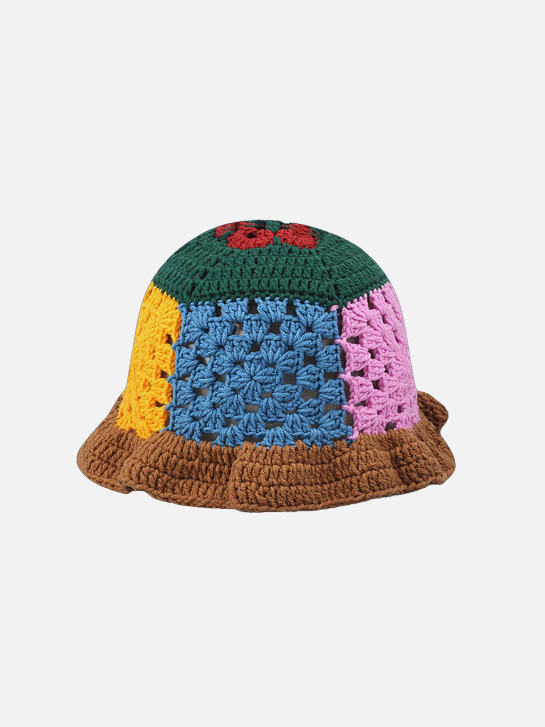 Majesda® - Handmade Crochet Open Knit Bucket Hat- Outfit Ideas - Streetwear Fashion - majesda.com