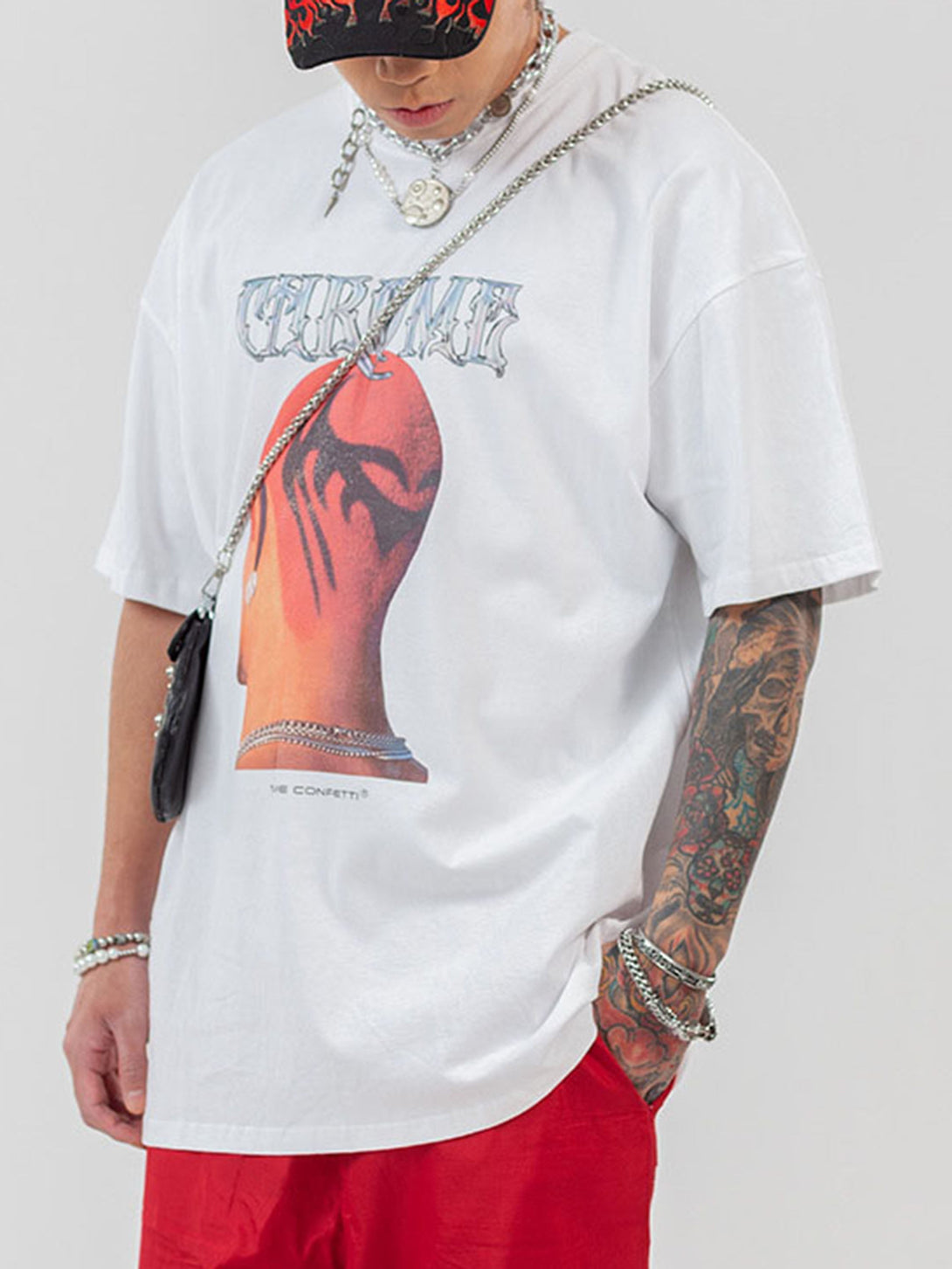 Majesda® - Head Print Hip Hop T-shirt - 1564- Outfit Ideas - Streetwear Fashion - majesda.com