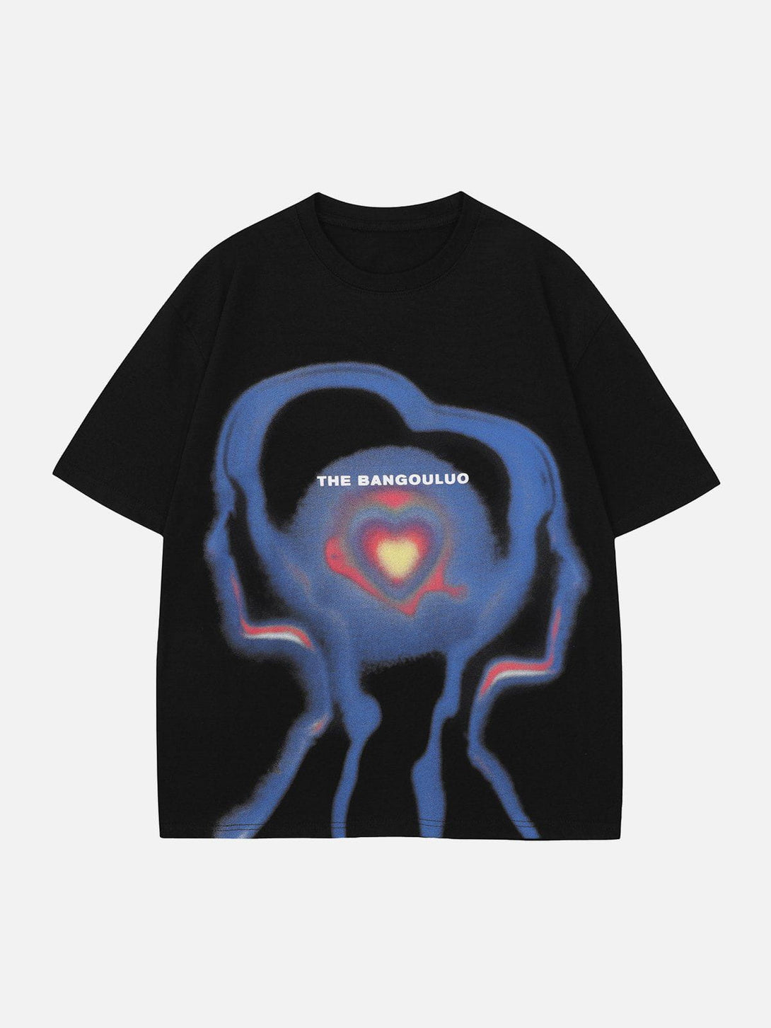 Majesda® - Heart Abstraction Print Tee- Outfit Ideas - Streetwear Fashion - majesda.com