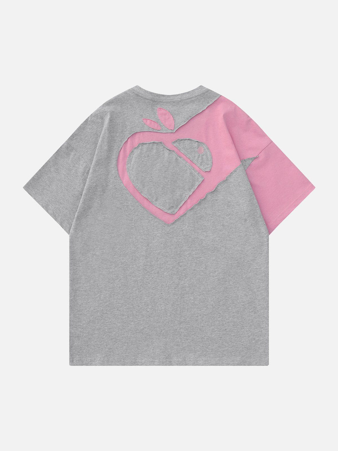 Majesda® - Heart Apple Sticker Cloth Embroidered Tee- Outfit Ideas - Streetwear Fashion - majesda.com