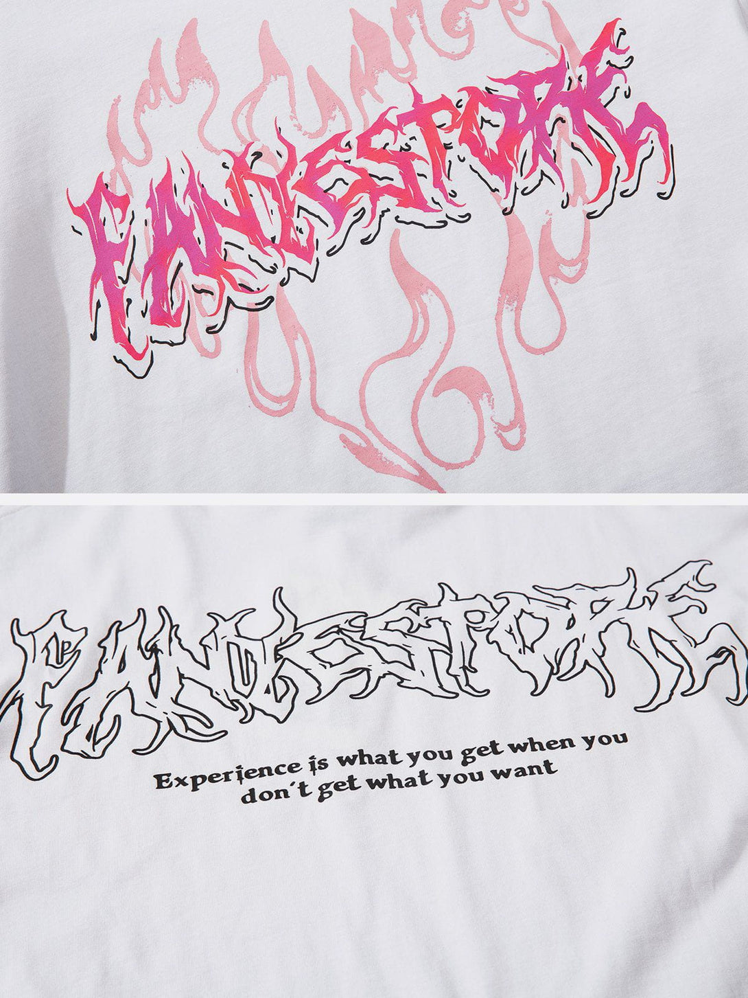 Majesda® - Heart Flame Print Tee- Outfit Ideas - Streetwear Fashion - majesda.com