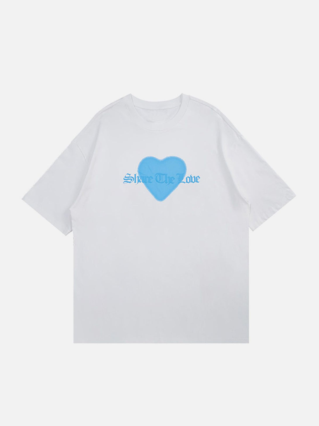 Majesda® - Heart Print Cotton Tee- Outfit Ideas - Streetwear Fashion - majesda.com