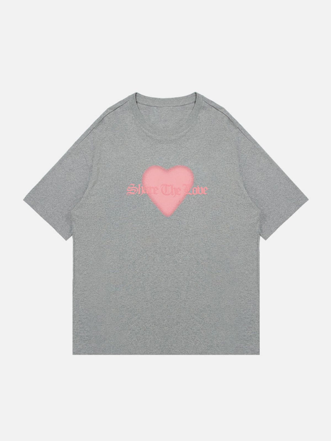 Majesda® - Heart Print Cotton Tee- Outfit Ideas - Streetwear Fashion - majesda.com