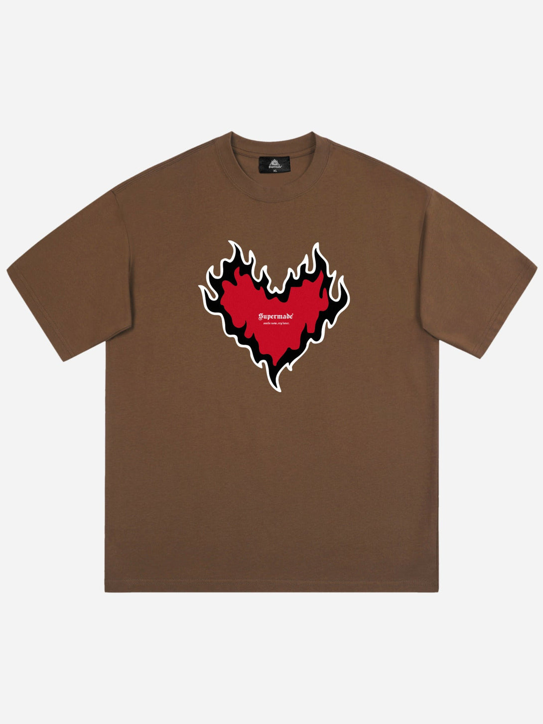 Majesda® - Heart Print T-shirt- Outfit Ideas - Streetwear Fashion - majesda.com