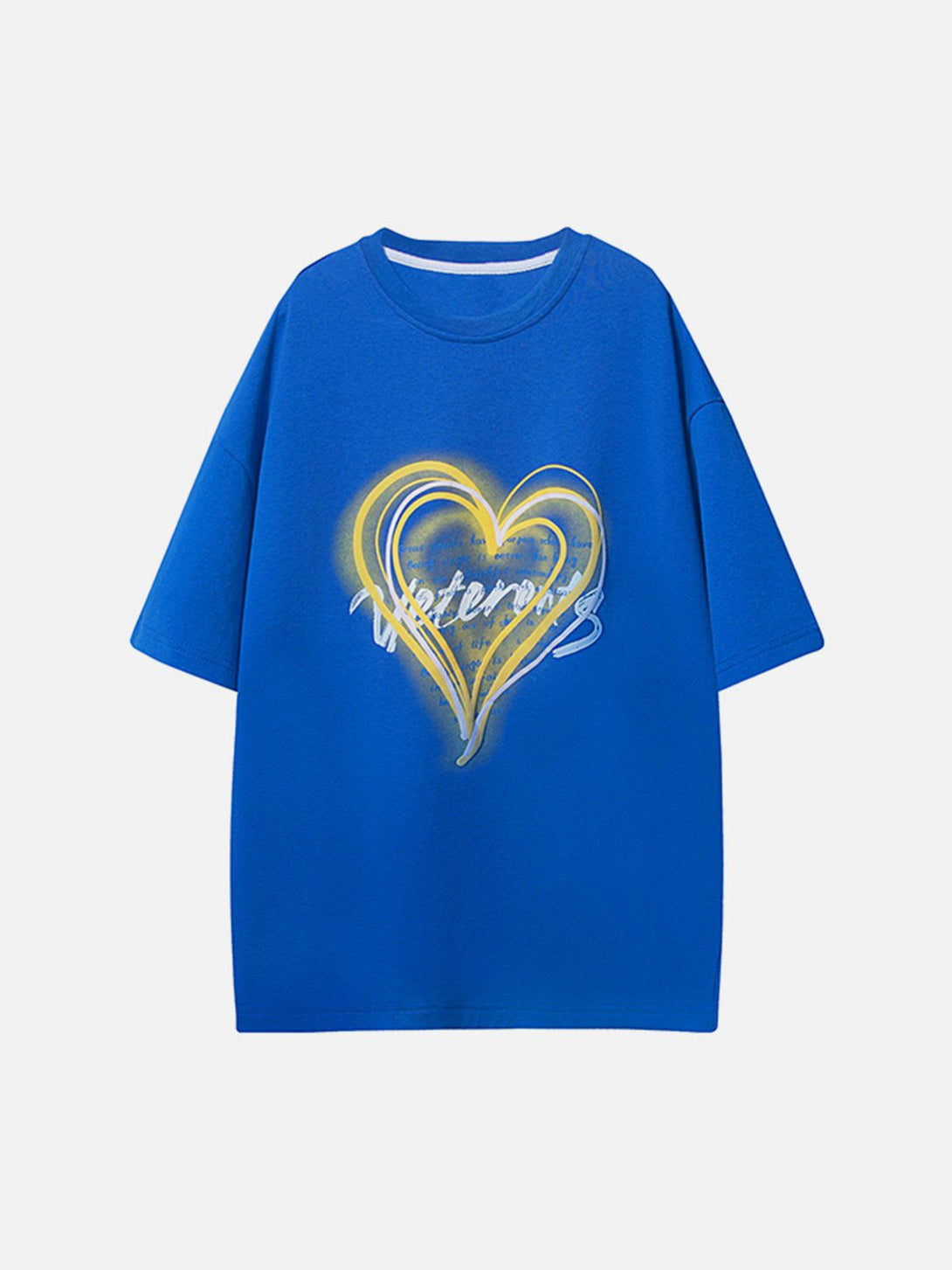 Majesda® - Heart Print Tee- Outfit Ideas - Streetwear Fashion - majesda.com