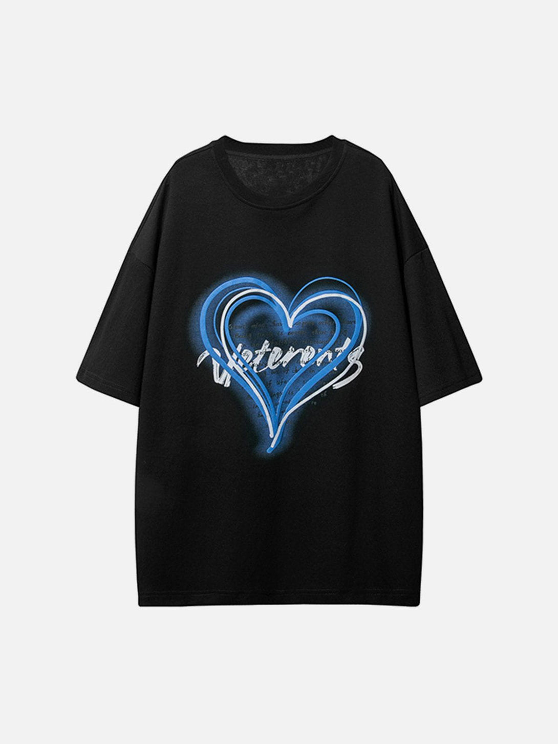 Majesda® - Heart Print Tee- Outfit Ideas - Streetwear Fashion - majesda.com