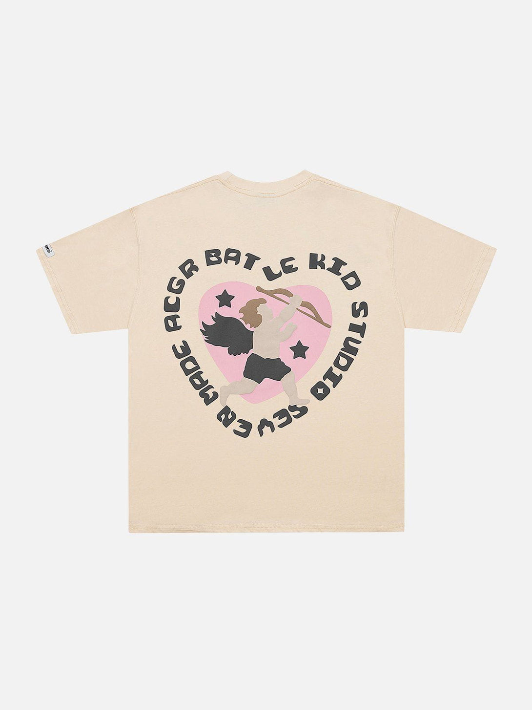 Majesda® - Heart-shaped Cupid Print Tee- Outfit Ideas - Streetwear Fashion - majesda.com