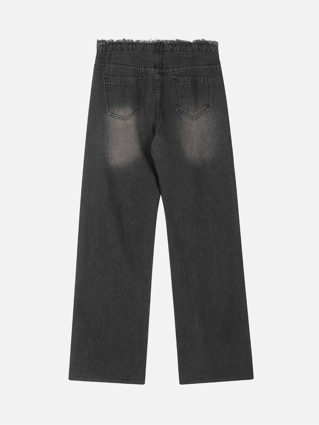 Majesda® - High Street Distressed Washed Distressed Drawstring Jeans- Outfit Ideas - Streetwear Fashion - majesda.com