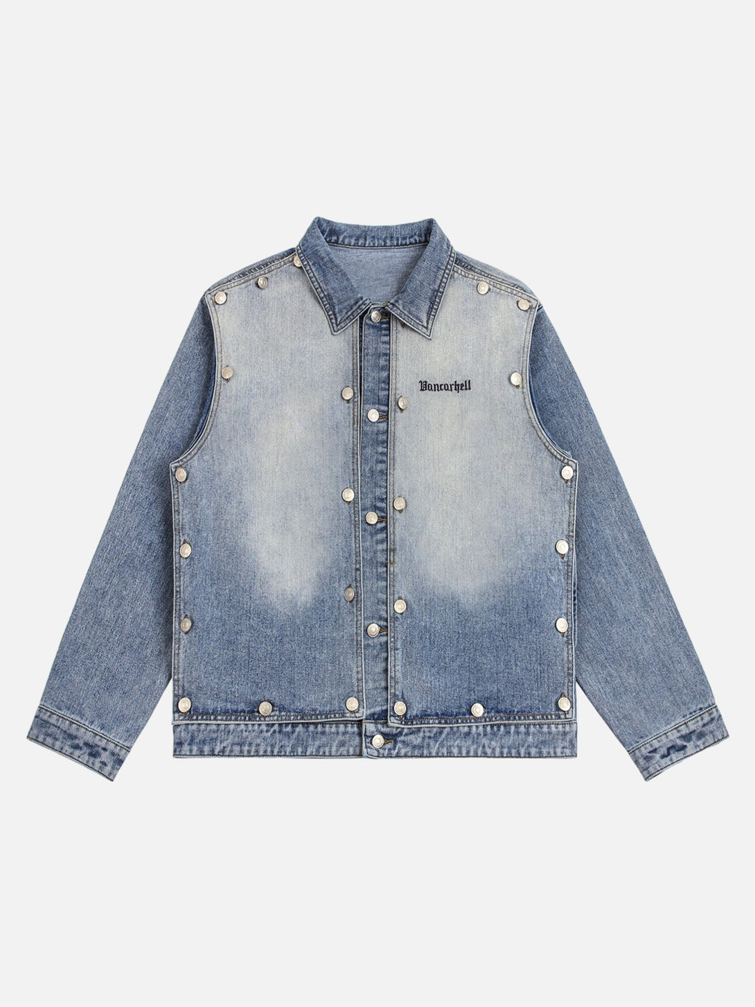 Majesda® - High Street Heavy Duty Distressed Washed Denim Jacket - 1975- Outfit Ideas - Streetwear Fashion - majesda.com