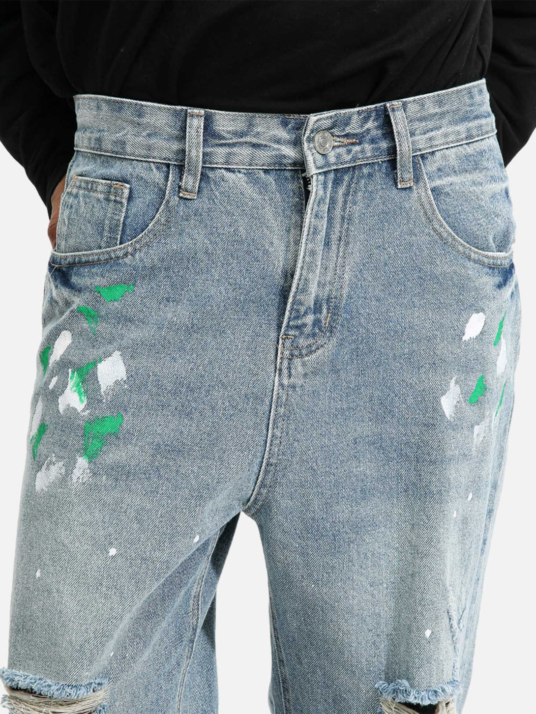 Majesda® - High Street Personalized Graffiti Ripped Jeans - 1955- Outfit Ideas - Streetwear Fashion - majesda.com