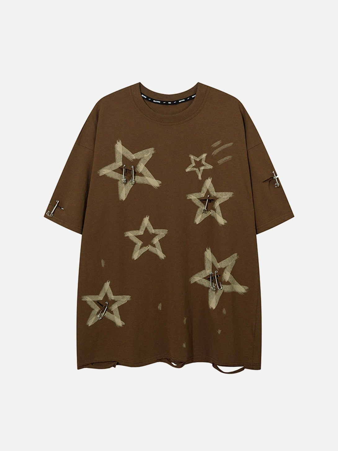 Majesda® - High Street Star Loose T-Shirt- Outfit Ideas - Streetwear Fashion - majesda.com