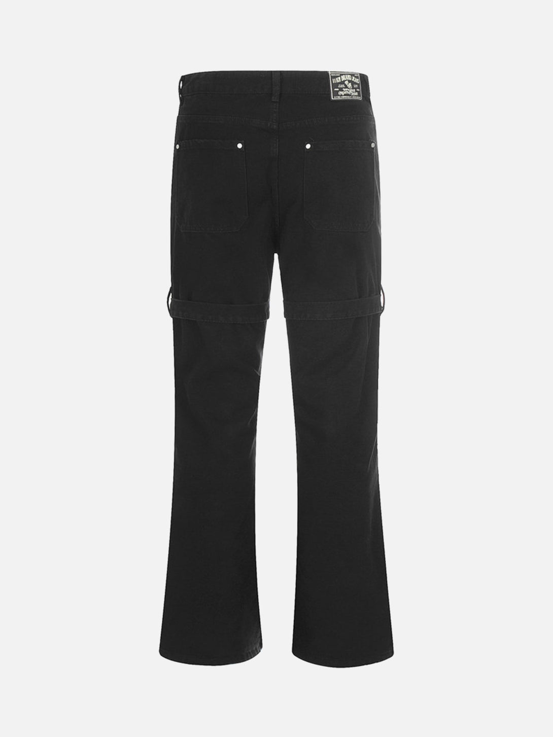 Majesda® - High Street Strappy Design Micro Jeans - 1650- Outfit Ideas - Streetwear Fashion - majesda.com