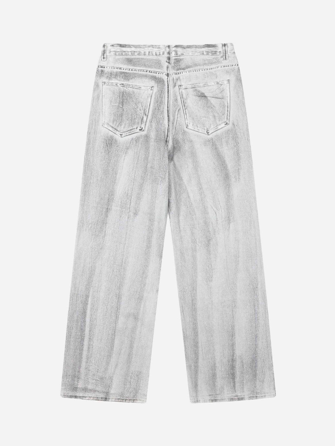 Majesda® - Hip Hop Aged Straight Leg Jeans - 1932- Outfit Ideas - Streetwear Fashion - majesda.com