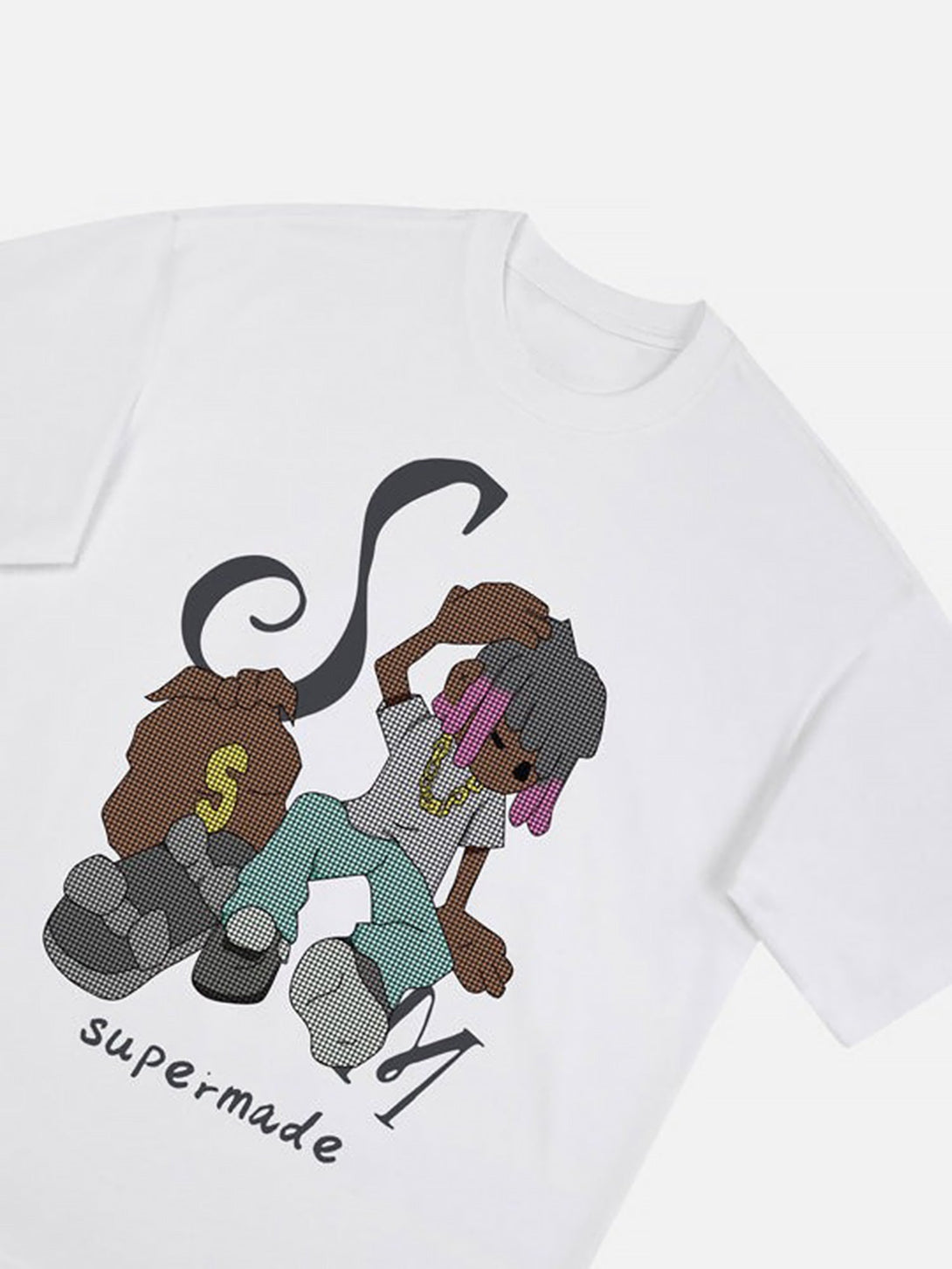 Majesda® - Hip Hop Cartoon Character Print T-shirt- Outfit Ideas - Streetwear Fashion - majesda.com