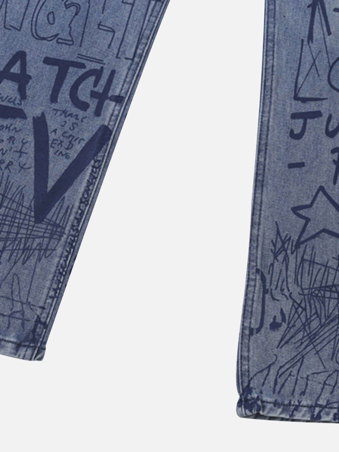 Majesda® - Hip-hop Graffiti Alphabet Jeans - 1743- Outfit Ideas - Streetwear Fashion - majesda.com