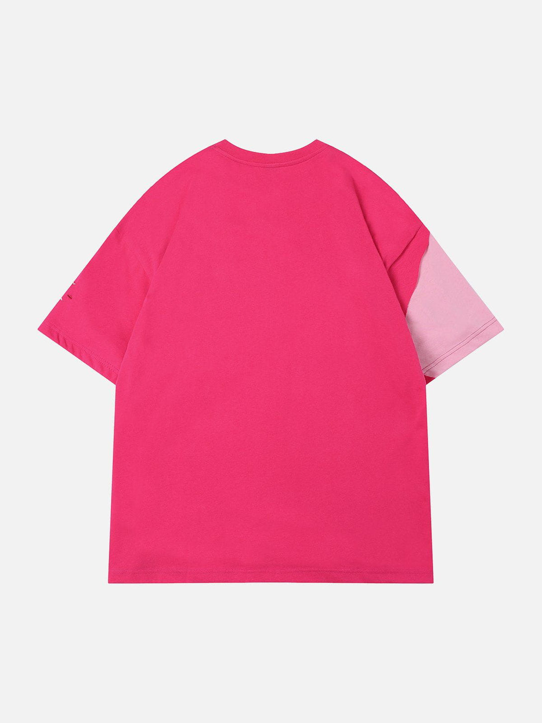 Majesda® - Hole Fake Two-piece Color Matching Tee- Outfit Ideas - Streetwear Fashion - majesda.com