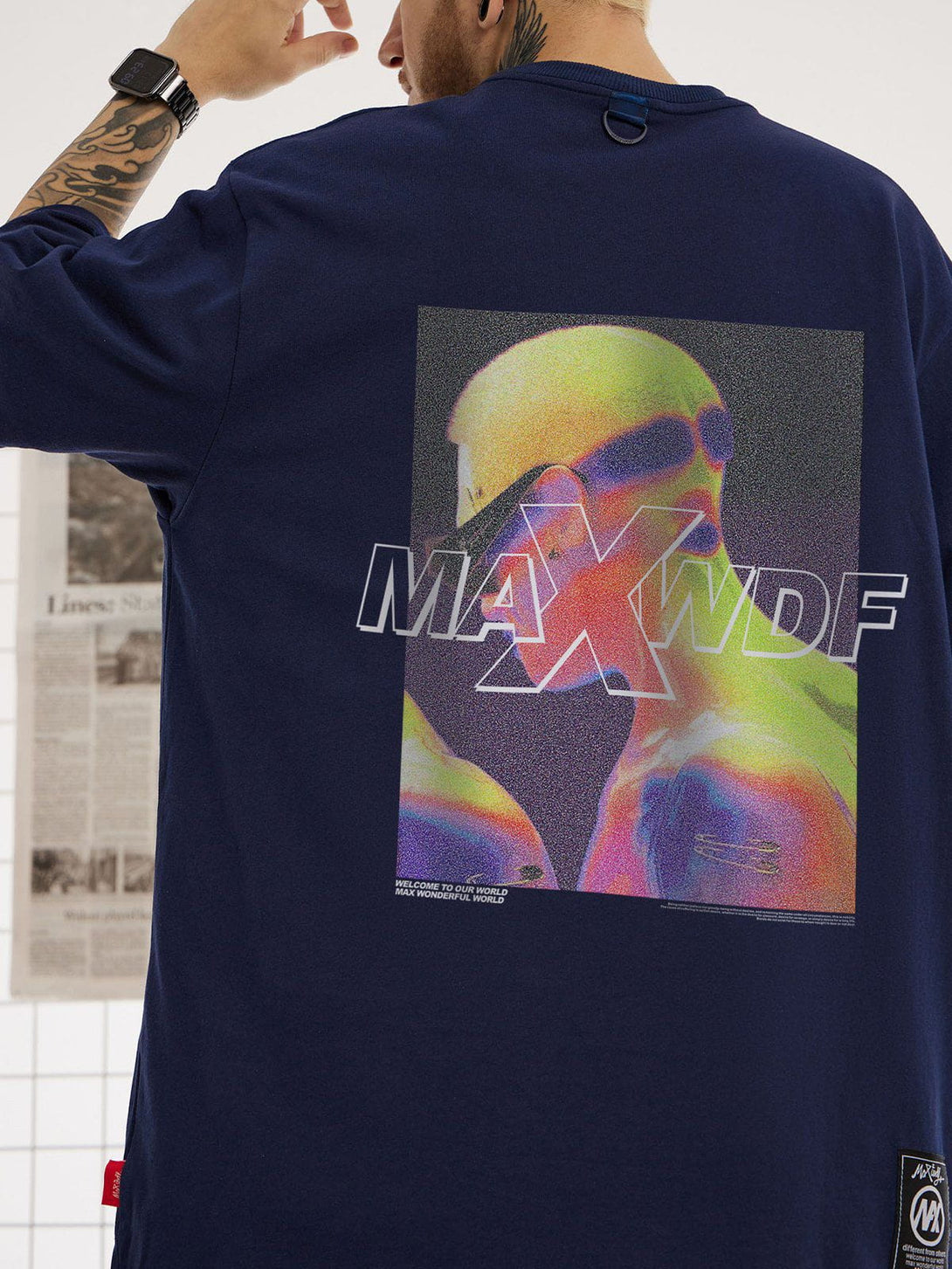 Majesda® - Hot Imaging Portrait Print Tee- Outfit Ideas - Streetwear Fashion - majesda.com