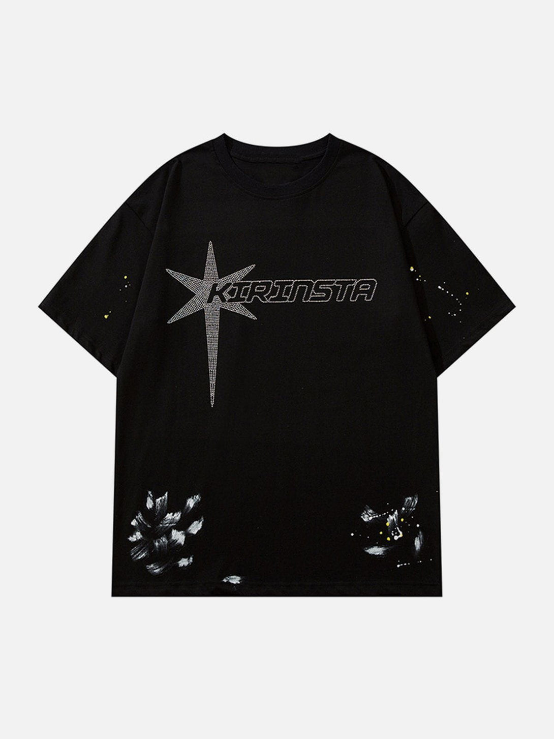 Majesda® - Hotfix Rhinestones Tee- Outfit Ideas - Streetwear Fashion - majesda.com