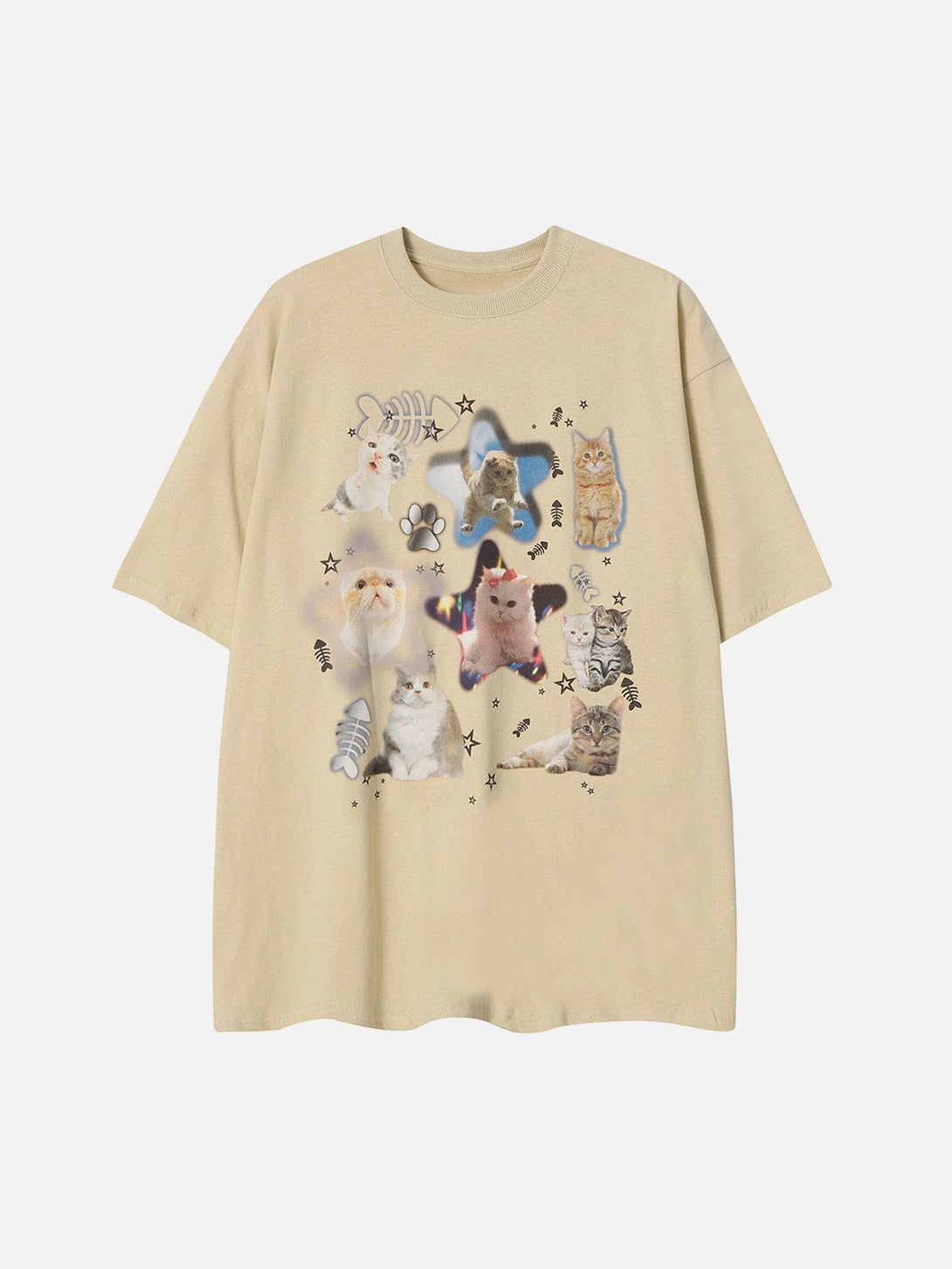 Majesda® - Irregular Pet Print Tee- Outfit Ideas - Streetwear Fashion - majesda.com