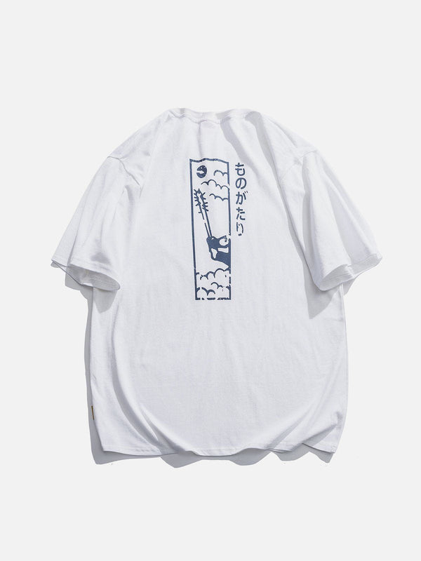 Majesda® - Japanese Font Print Tee- Outfit Ideas - Streetwear Fashion - majesda.com