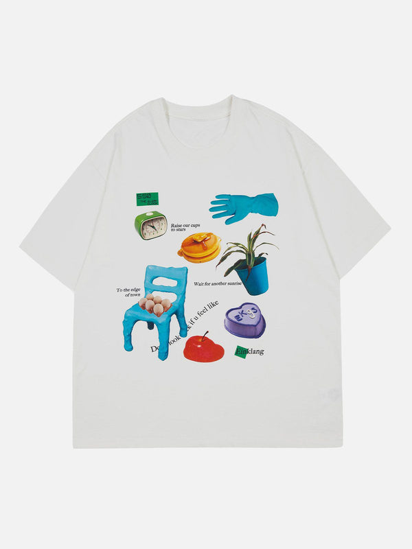 Majesda® - Kitchen Ware Print Tee- Outfit Ideas - Streetwear Fashion - majesda.com