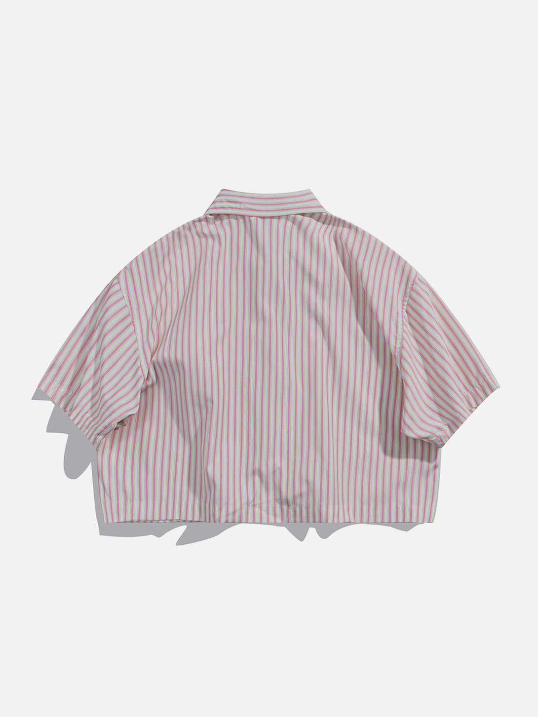 Majesda® - Knitted Strawberry Stripe Tee- Outfit Ideas - Streetwear Fashion - majesda.com