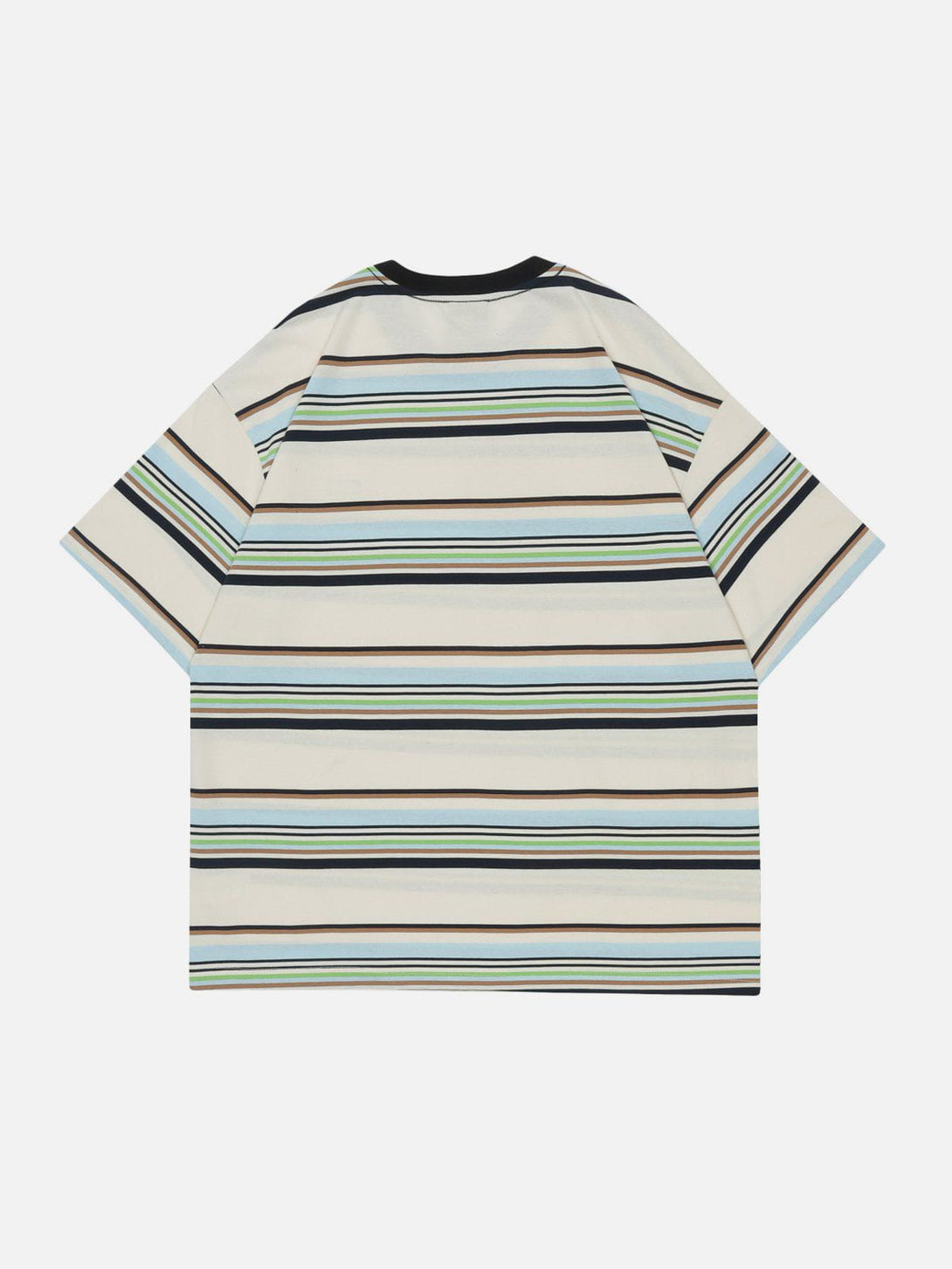 Majesda® - Labeled Stripes Tee- Outfit Ideas - Streetwear Fashion - majesda.com