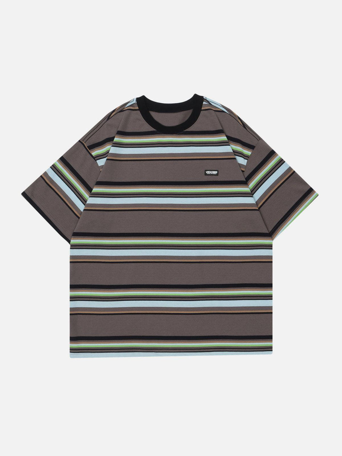 Majesda® - Labeled Stripes Tee- Outfit Ideas - Streetwear Fashion - majesda.com