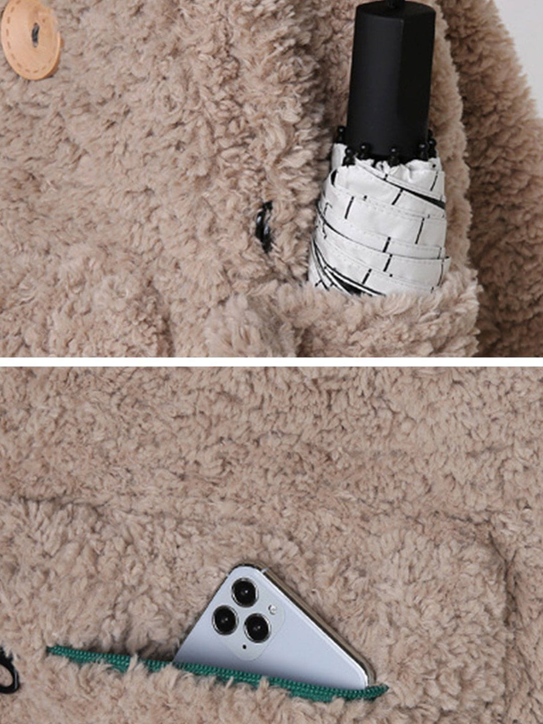 Majesda® - Lamb Plush Raccoon Bag- Outfit Ideas - Streetwear Fashion - majesda.com