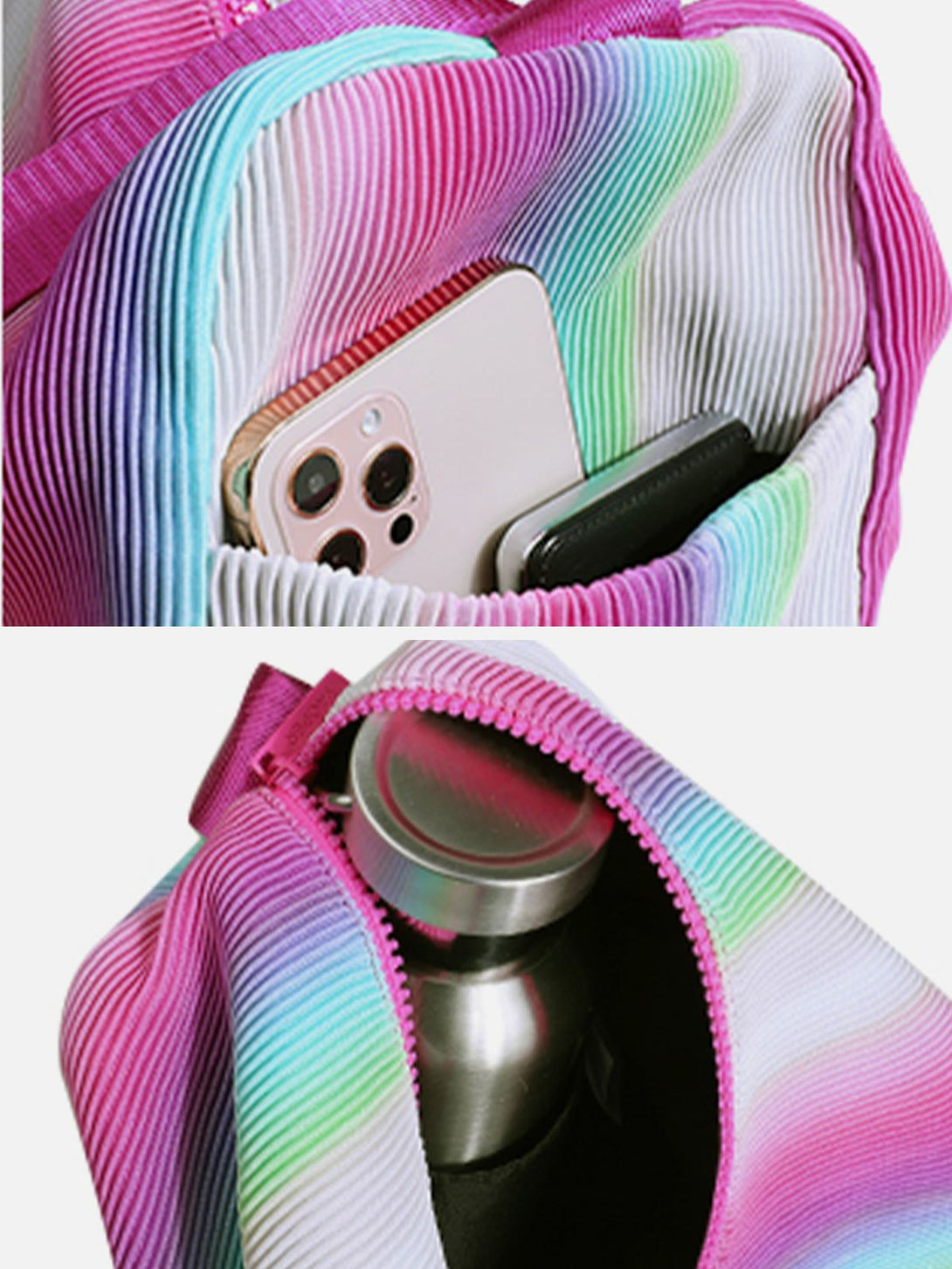 Majesda® - Laser Rose Gradient Bag- Outfit Ideas - Streetwear Fashion - majesda.com