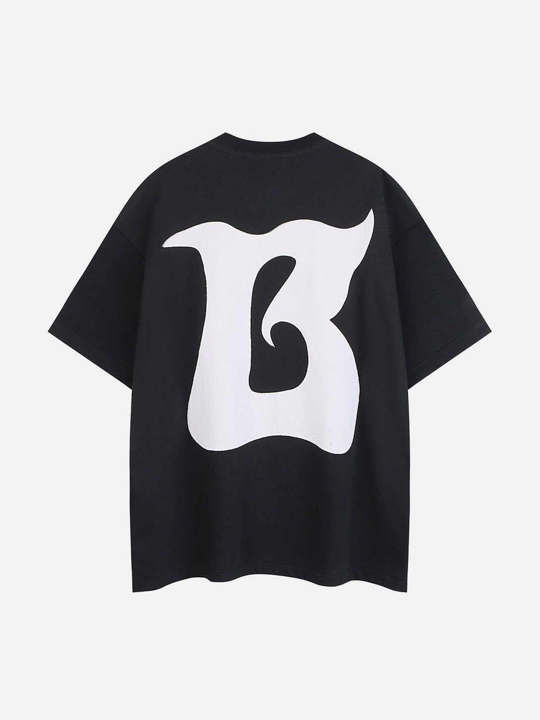 Majesda® - Letter B Print Stitching Tee- Outfit Ideas - Streetwear Fashion - majesda.com