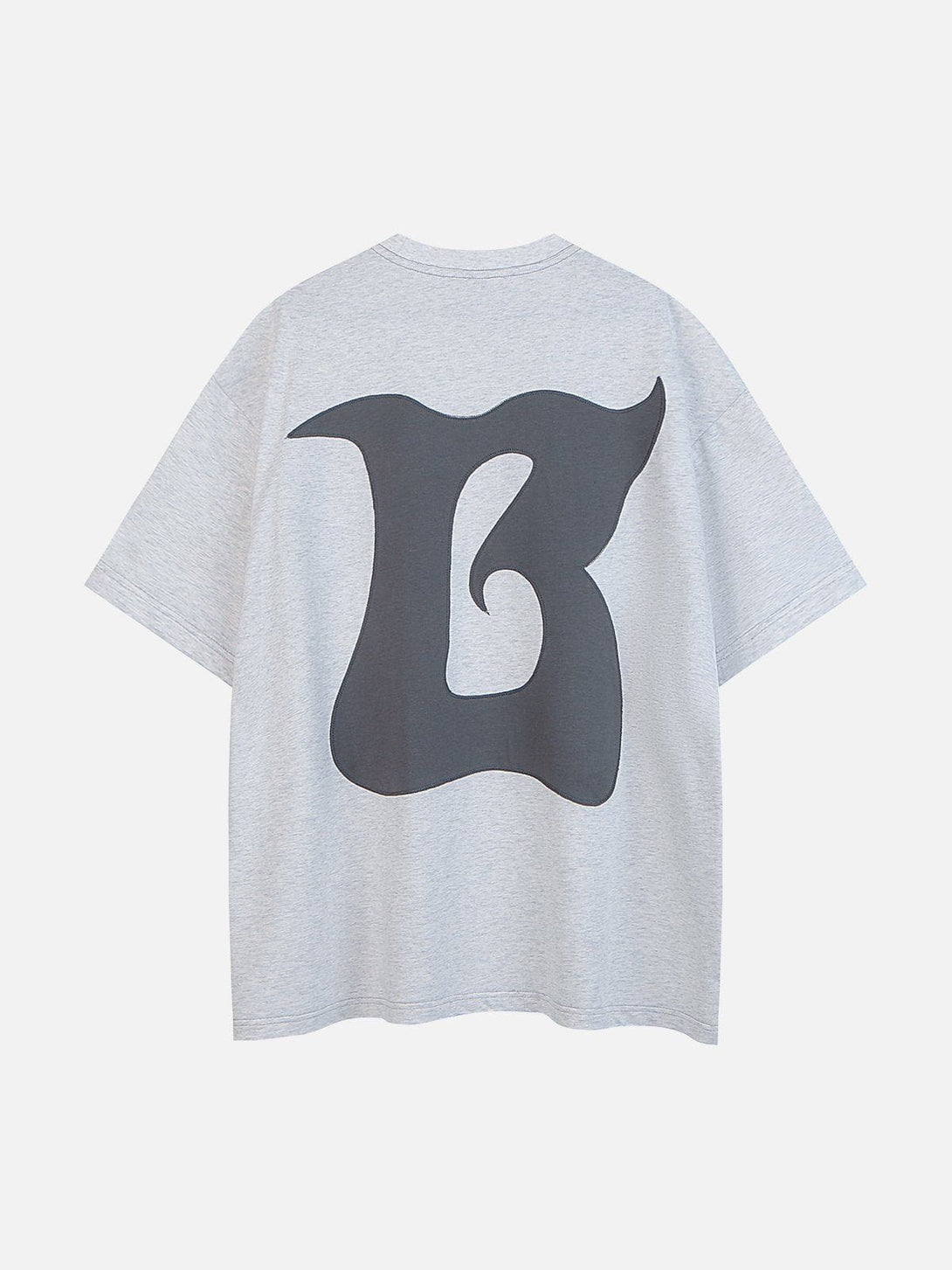 Majesda® - Letter B Print Stitching Tee- Outfit Ideas - Streetwear Fashion - majesda.com