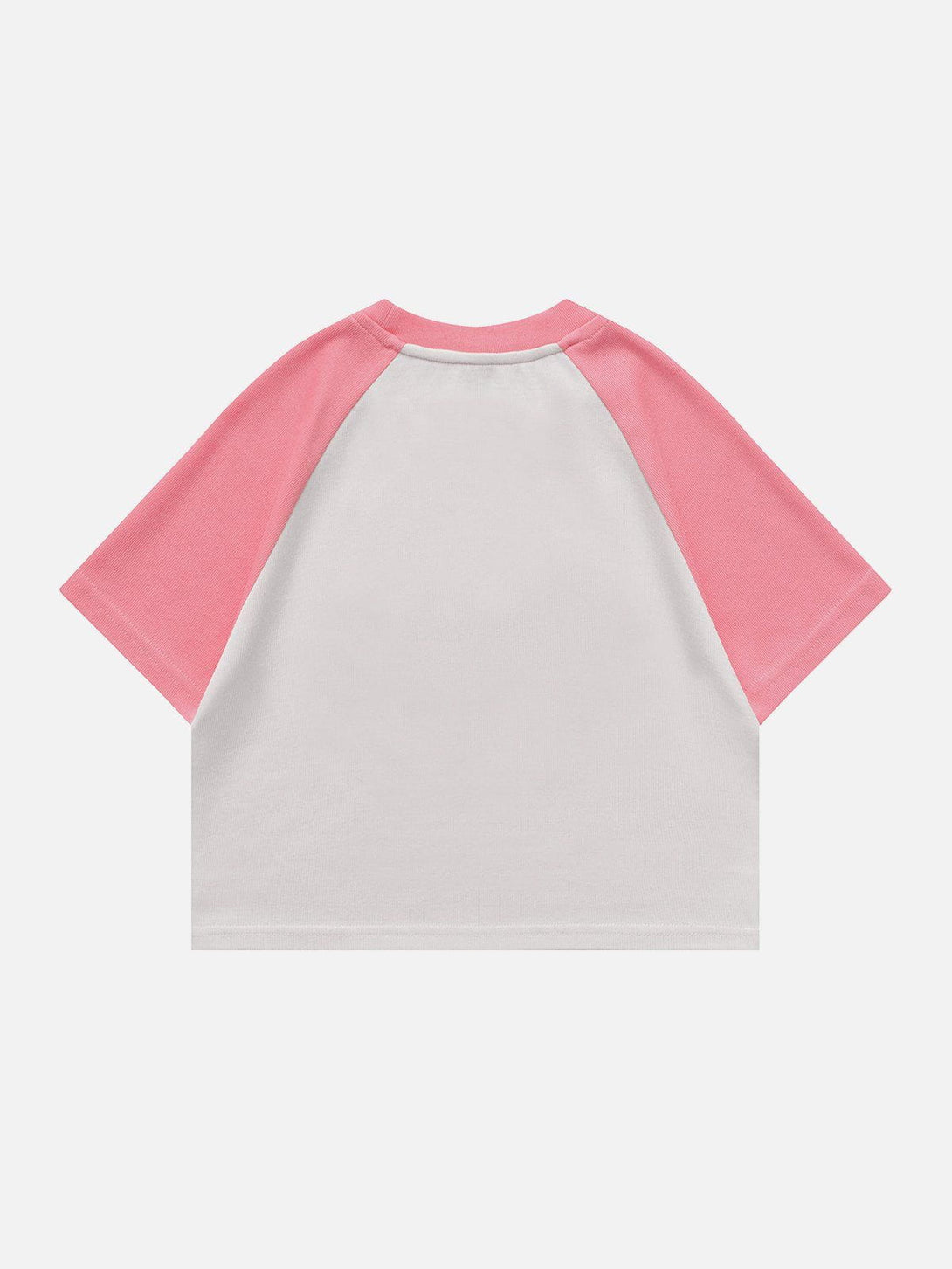 Majesda® - Letter Flocking Raglan Tee- Outfit Ideas - Streetwear Fashion - majesda.com