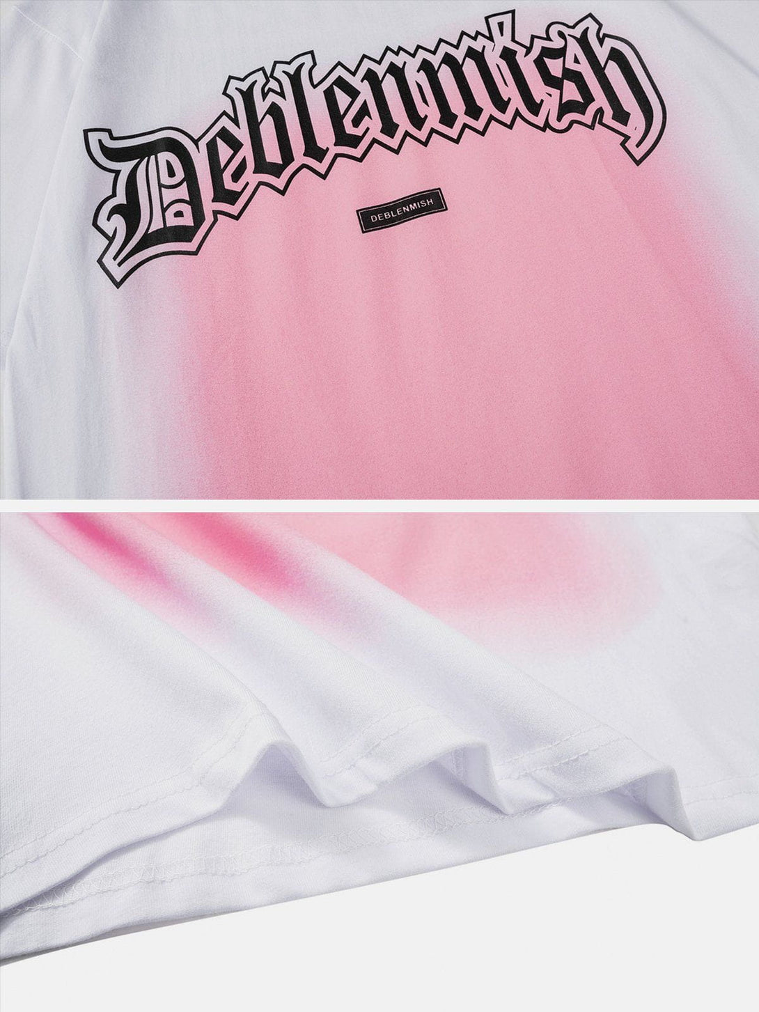 Majesda® - Letter Print Gradient Tee- Outfit Ideas - Streetwear Fashion - majesda.com