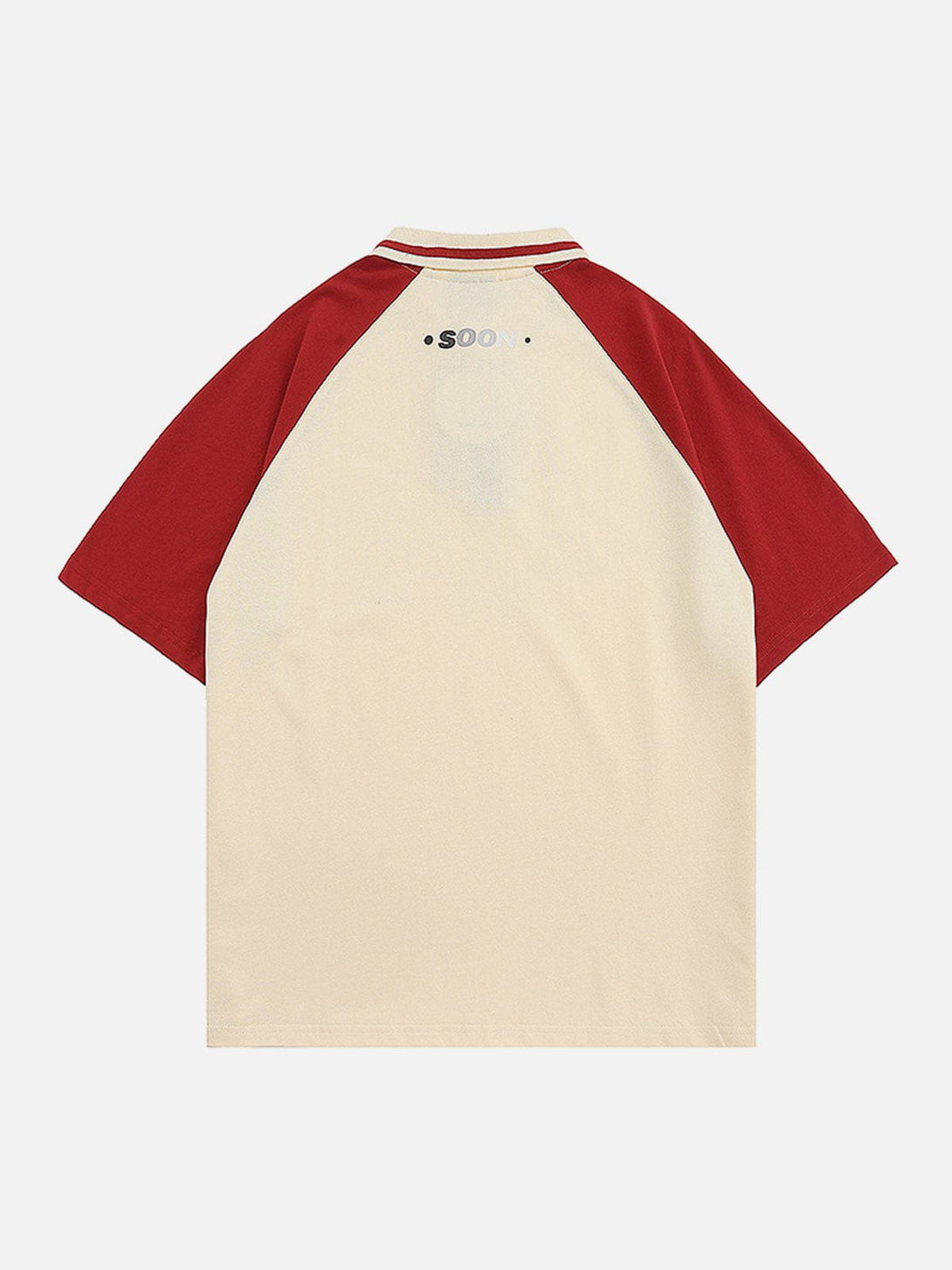 Majesda® - Letter Print Panel Tee- Outfit Ideas - Streetwear Fashion - majesda.com