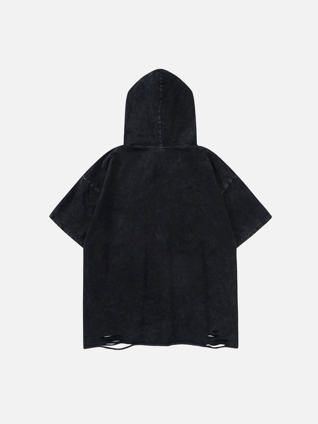 Majesda® - Letter Print Ripped Hooded Tee- Outfit Ideas - Streetwear Fashion - majesda.com