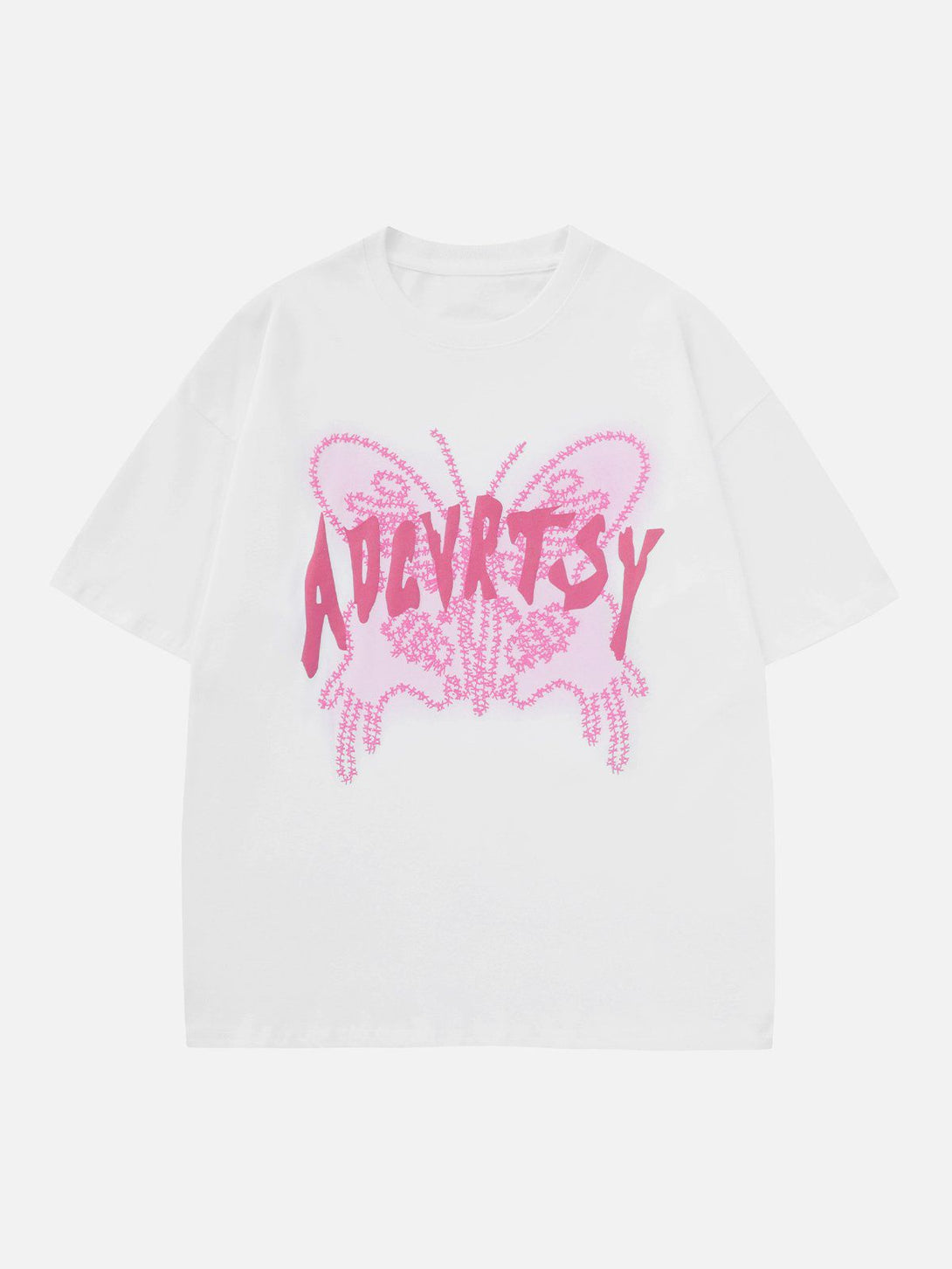 Majesda® - Letterd Butterfly Print Tee- Outfit Ideas - Streetwear Fashion - majesda.com