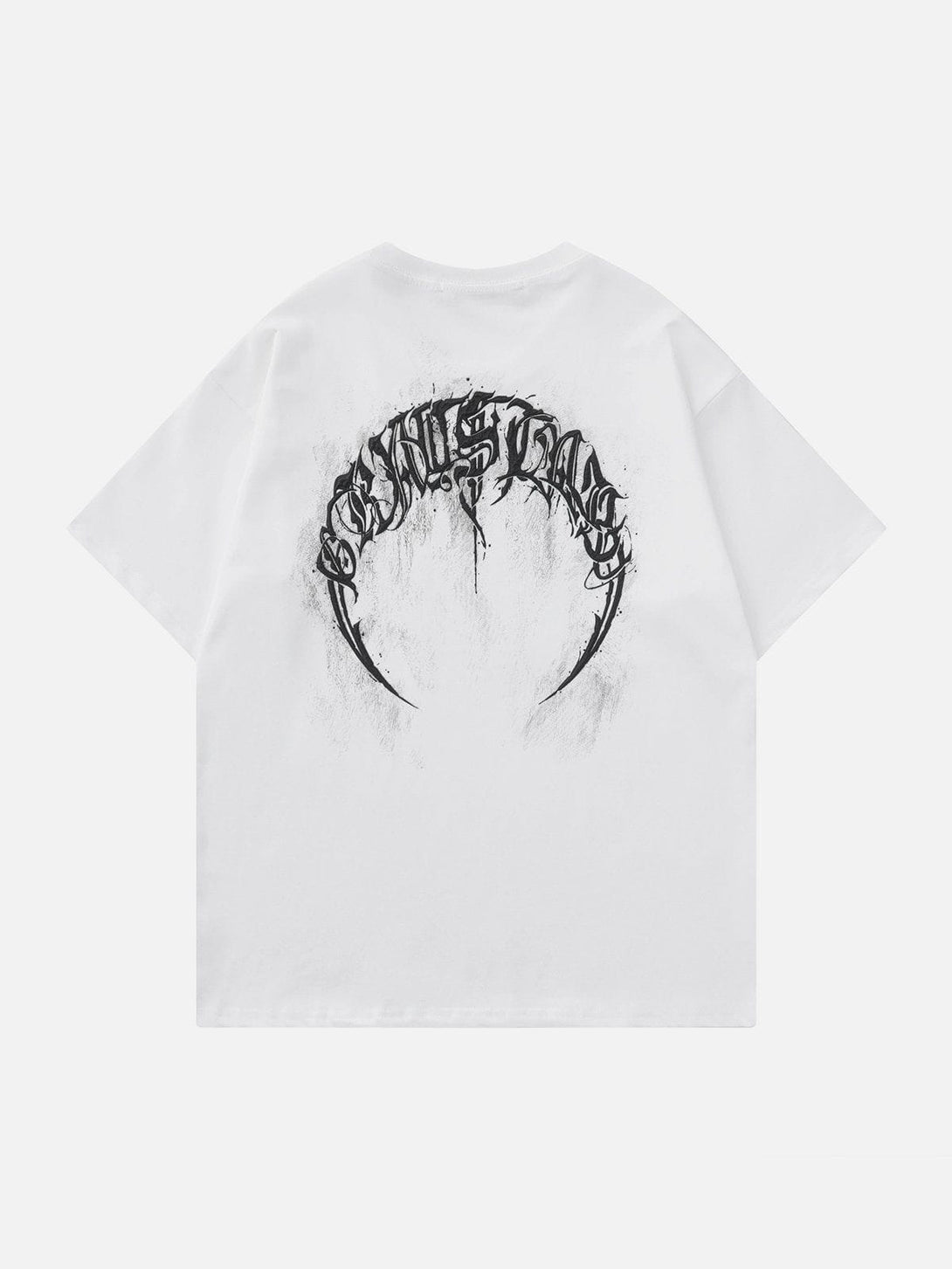 Majesda® - Lettered Print Tee- Outfit Ideas - Streetwear Fashion - majesda.com