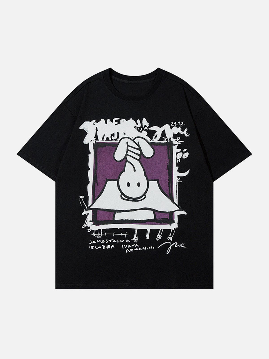 Majesda® - Long Ears Rabbit Graphic Tee- Outfit Ideas - Streetwear Fashion - majesda.com