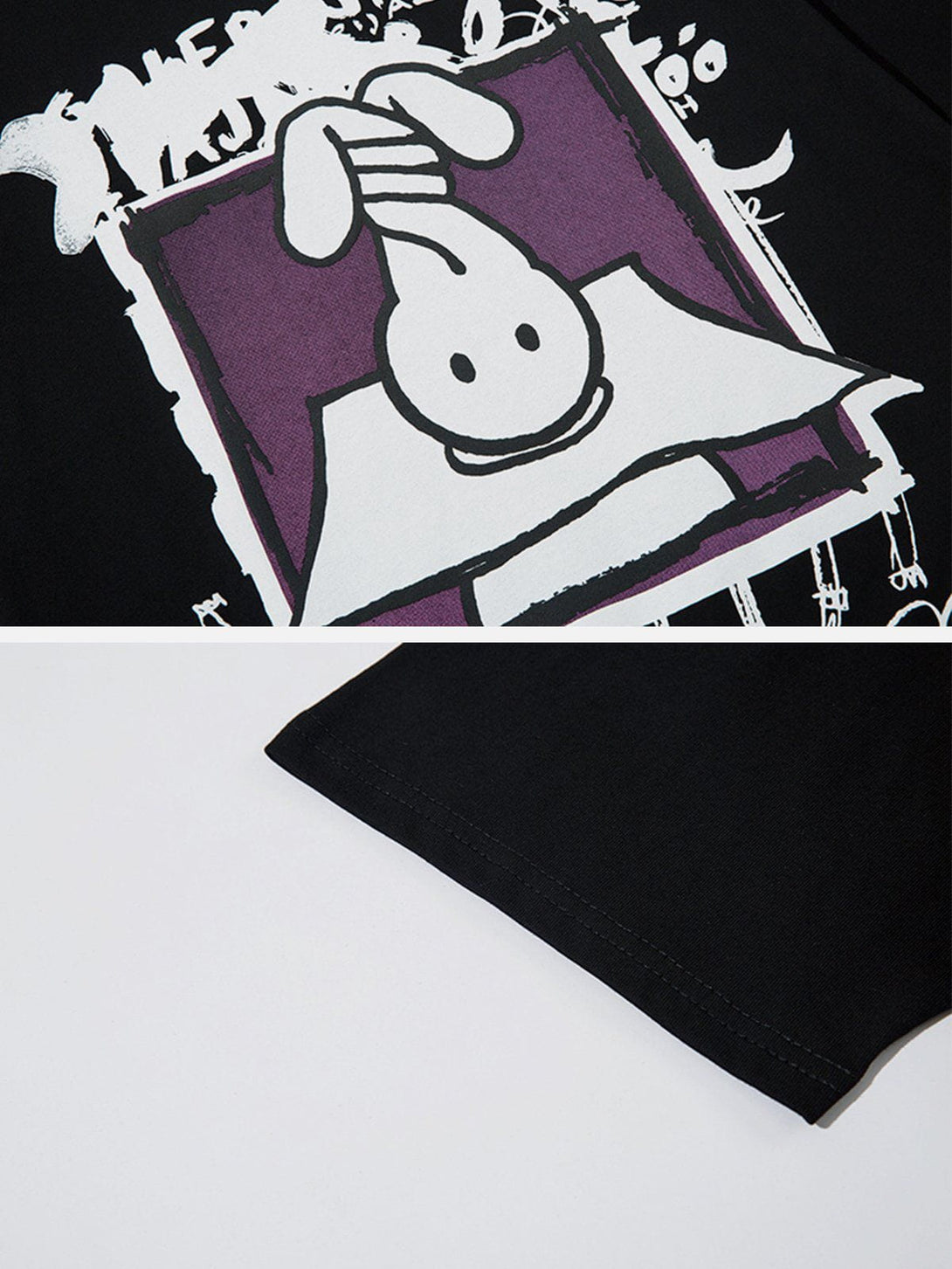 Majesda® - Long Ears Rabbit Graphic Tee- Outfit Ideas - Streetwear Fashion - majesda.com