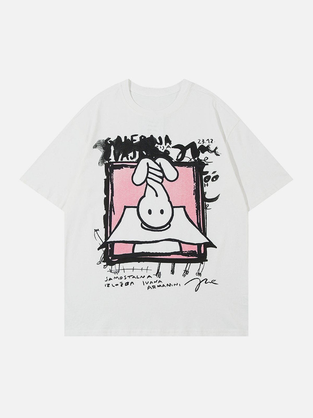 Majesda® - Long Ears Rabbit Graphic Tee- Outfit Ideas - Streetwear Fashion - majesda.com