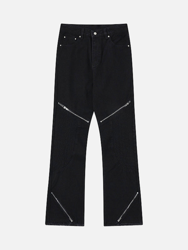Majesda® - Loose Micro-flared Jeans- Outfit Ideas - Streetwear Fashion - majesda.com
