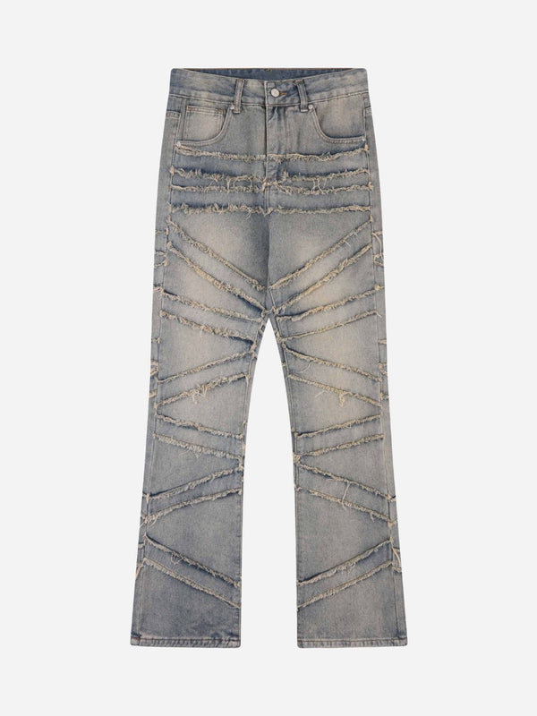 Majesda® - Loose Wide Leg Cat Whisker Jeans - 1809- Outfit Ideas - Streetwear Fashion - majesda.com