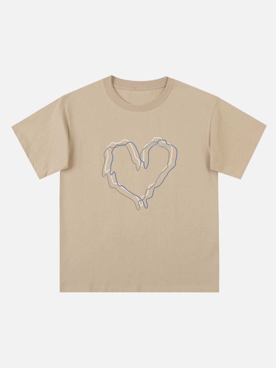 Majesda® - Love Lines Print Tee- Outfit Ideas - Streetwear Fashion - majesda.com